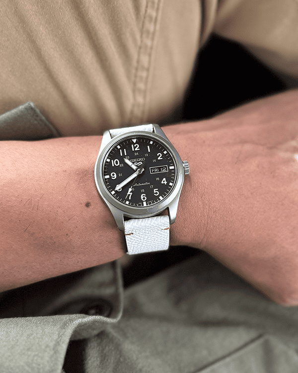 Cappuccino Cream__Leather White watch strap