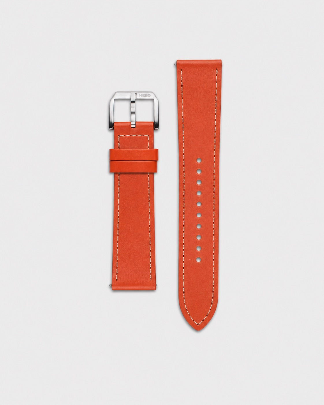 Tangerine Burst__Premium Italian leather watch strap in Orange available in sizes 18mm, 19mm, 20mm, 21mm & 22mm by Hello EDC
