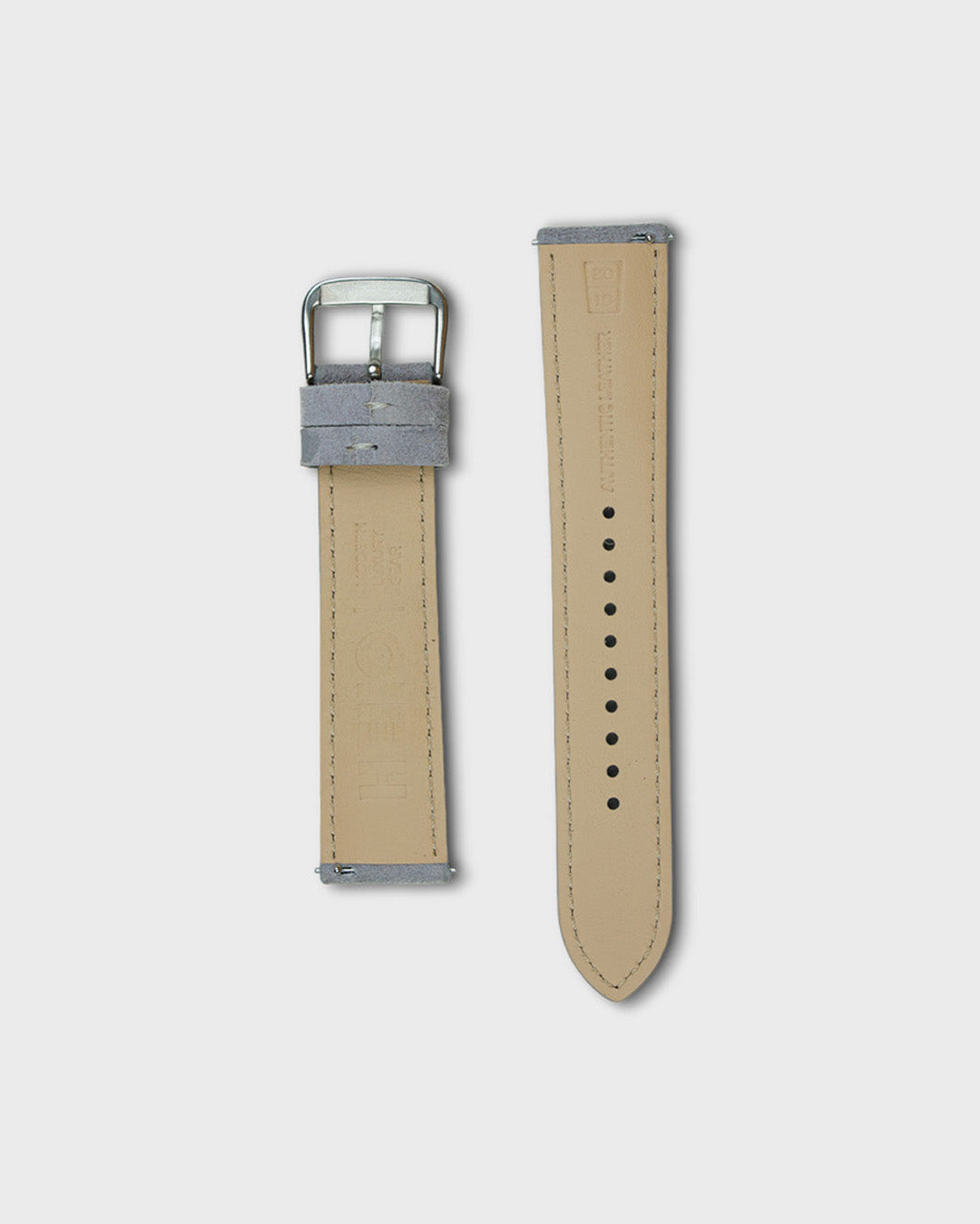 Monsoon Sky__19mm Watch Strap in Suede Italian Leather