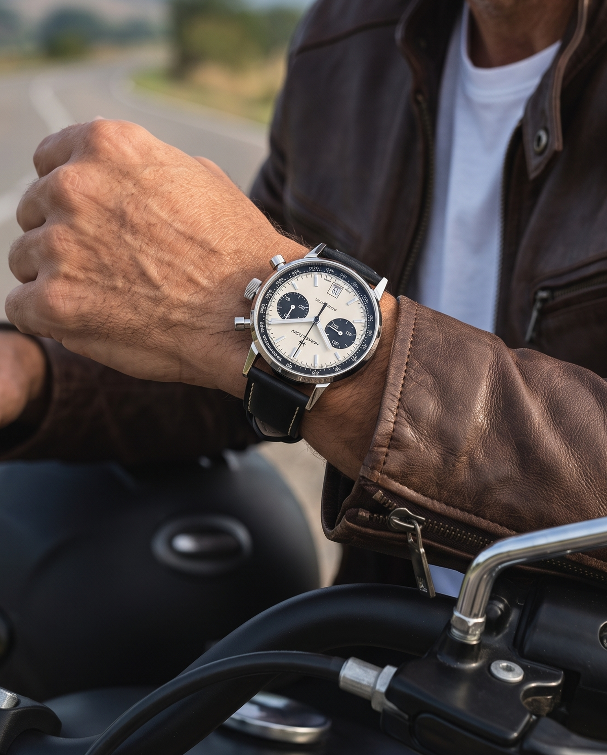 Iron Shell__Premium Italian leather watch strap in Black available in sizes 18mm, 19mm, 20mm, 21mm & 22mm by Hello EDC