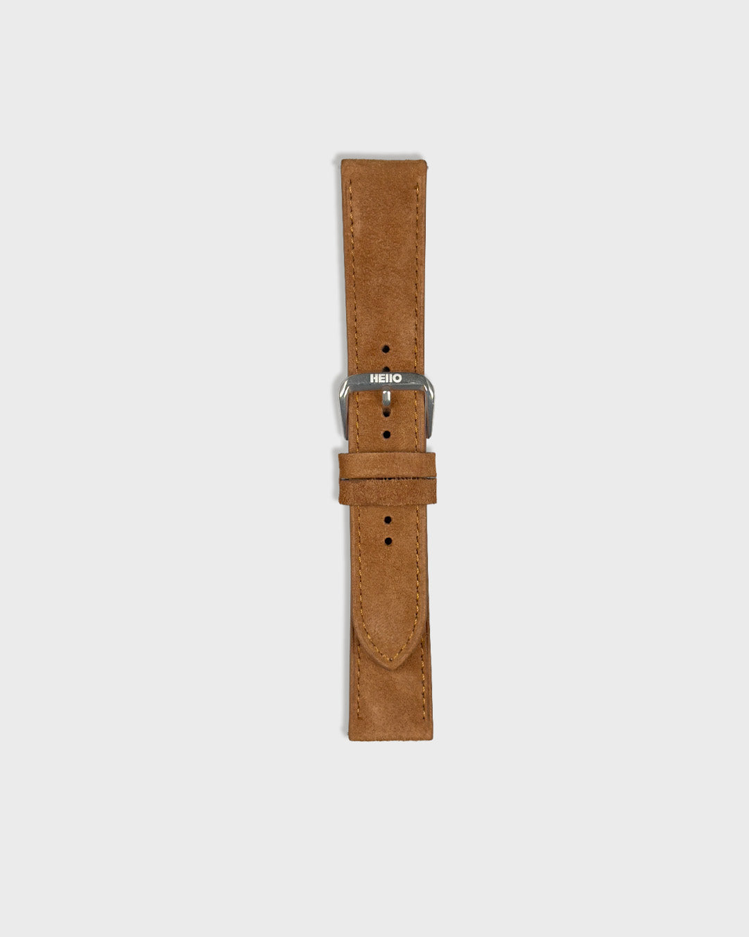 Dusky Dune__Suede Italian Leather Watch Strap in 18mm, 19mm, 20mm, 21mm, 22mm Silver Buckle