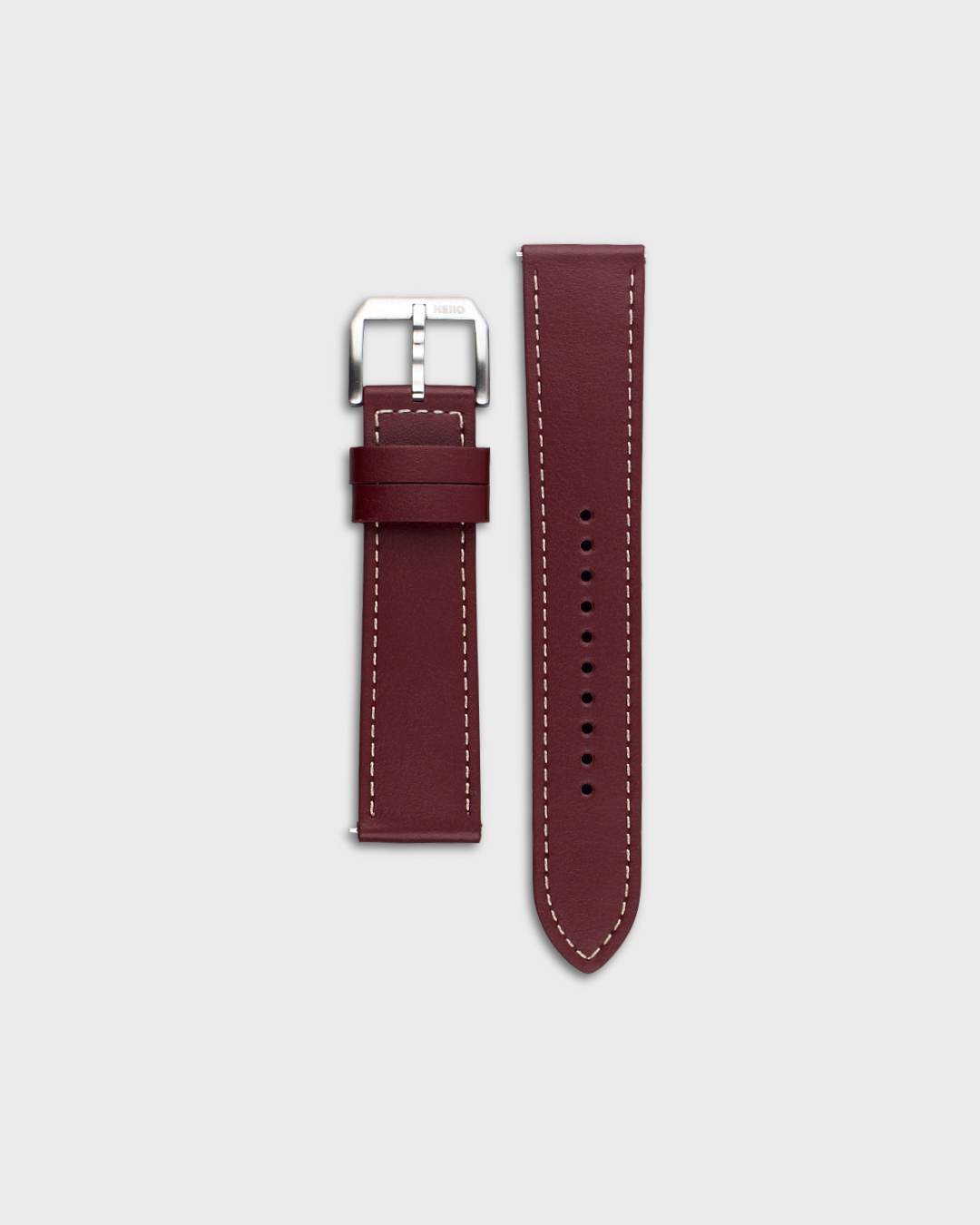 Crimson Ridge__Premium Italian leather watch strap in Maroon available in sizes 18mm, 19mm, 20mm, 21mm & 22mm by Hello EDC
