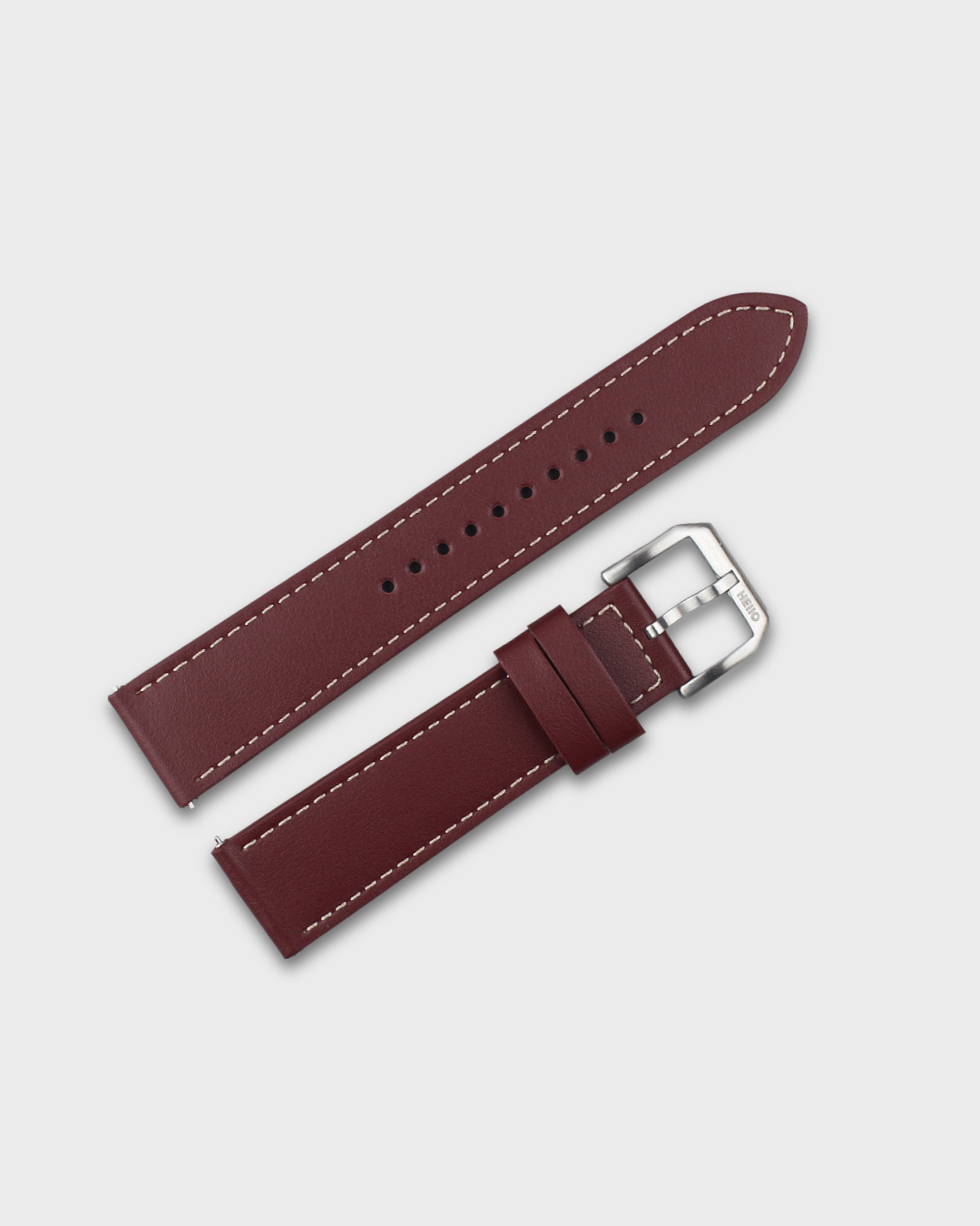 Crimson Ridge__Premium Italian leather watch strap in Maroon available in sizes 18mm, 19mm, 20mm, 21mm & 22mm by Hello EDC
