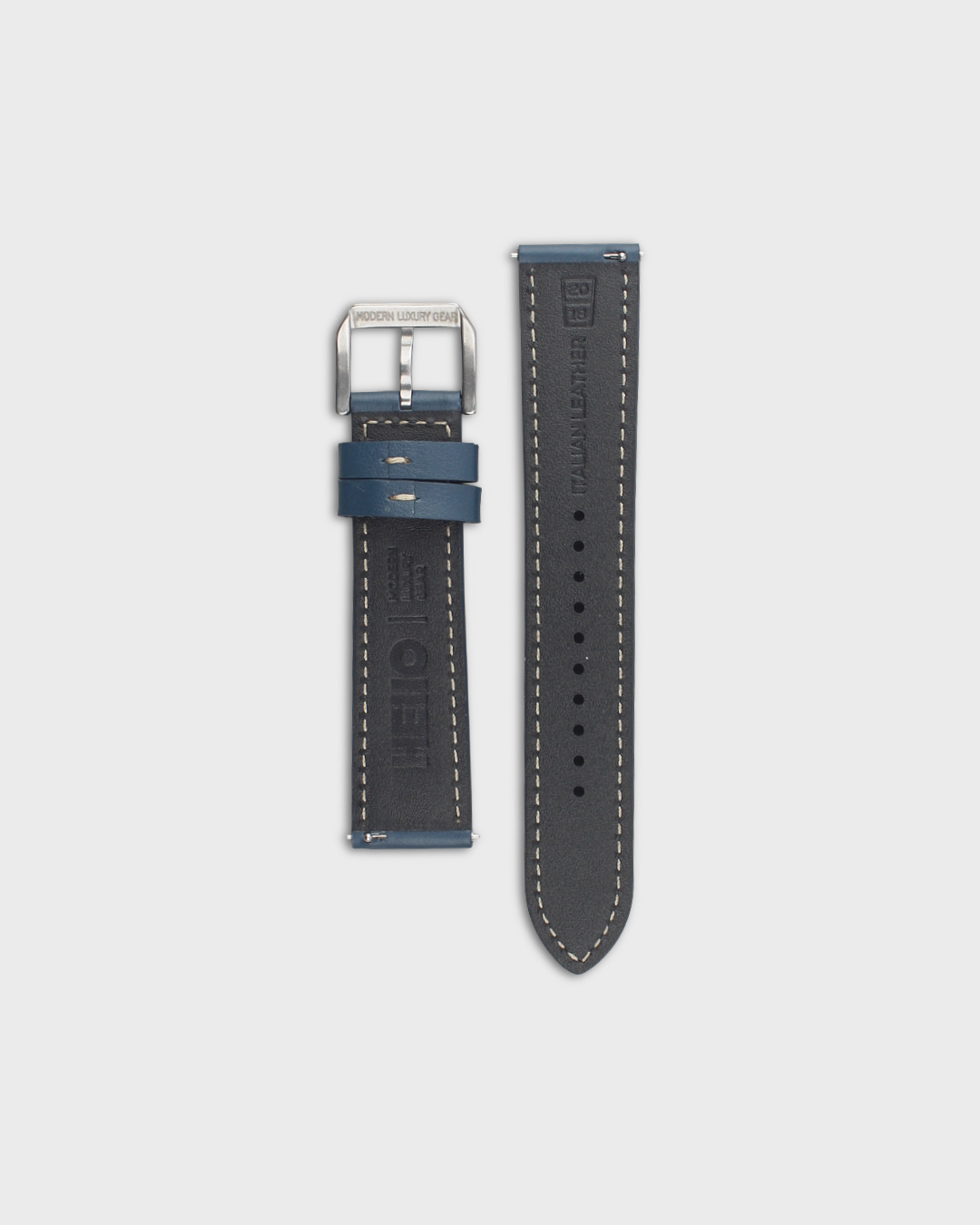 Deep Current__Premium Italian leather watch strap in Blue available in sizes 18mm, 19mm, 20mm, 21mm & 22mm by Hello EDC