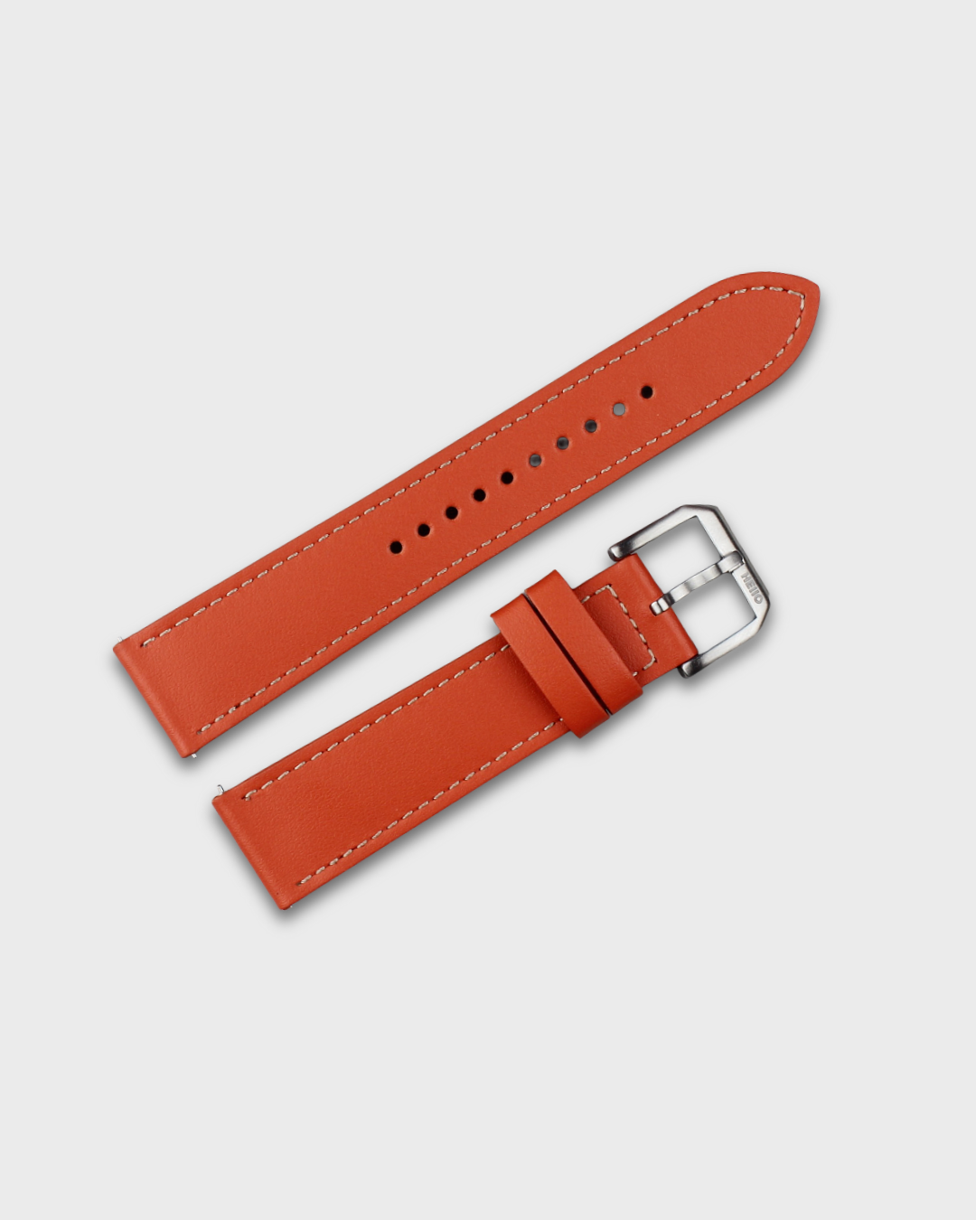 Tangerine Burst__Premium Italian leather watch strap in Orange available in sizes 18mm, 19mm, 20mm, 21mm & 22mm by Hello EDC