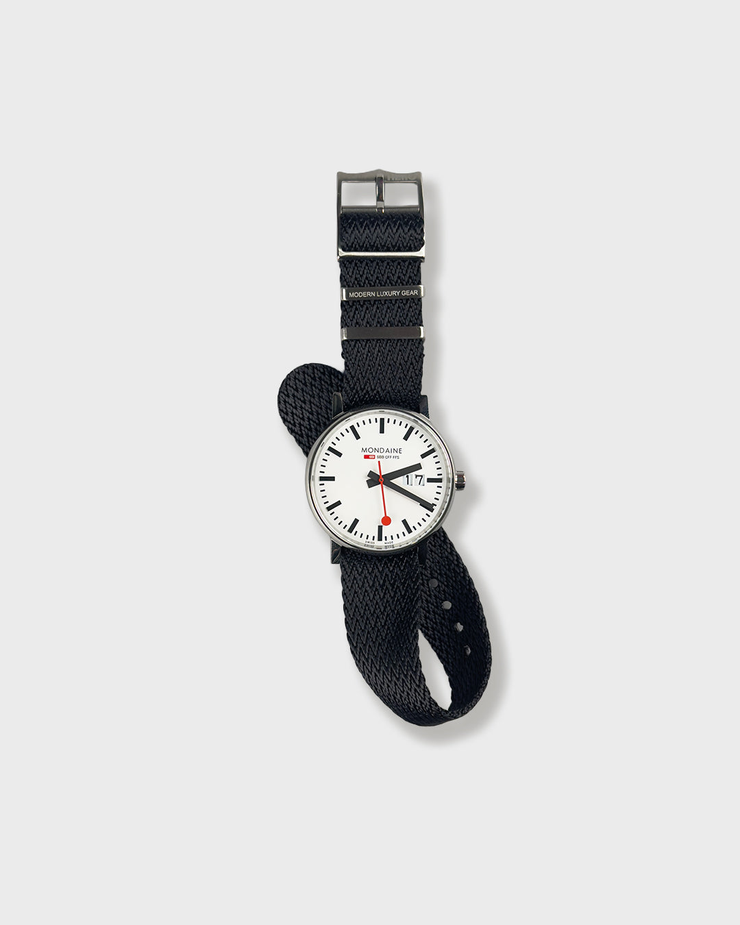 Blacktip Shark__ Premium Black colored Sharktooth pattern nylon NATO Watch strap in sizes 20mm, 22mm