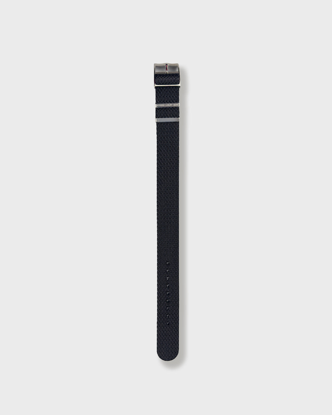 Blacktip Shark__ Premium Black colored Sharktooth pattern nylon NATO Watch strap in sizes 20mm, 22mm