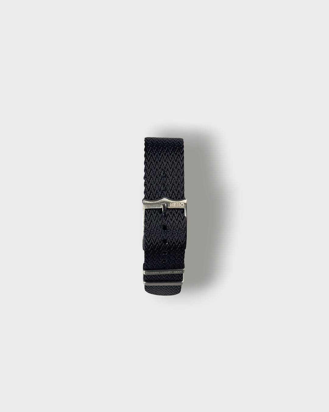 Blacktip Shark__ Premium Black colored Sharktooth pattern nylon NATO Watch strap in sizes 20mm, 22mm