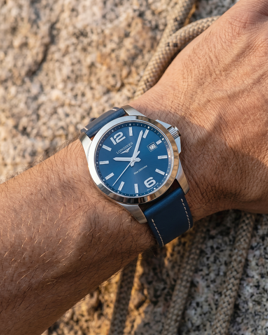 Deep Current__Premium Italian leather watch strap in Blue available in sizes 18mm, 19mm, 20mm, 21mm & 22mm by Hello EDC