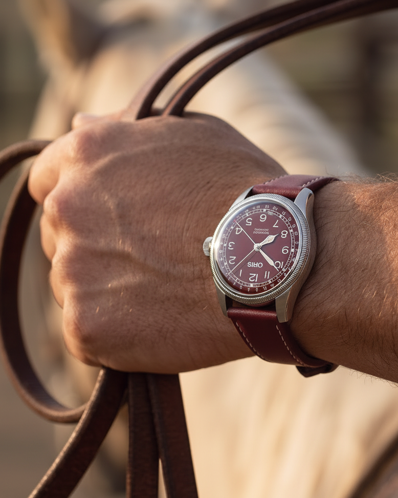 Crimson Ridge__Premium Italian leather watch strap in Maroon available in sizes 18mm, 19mm, 20mm, 21mm & 22mm by Hello EDC